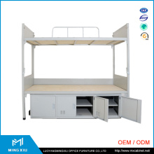 Metal Double Bunk Bed / Bunk Bed with Locker for Cabin Hospital